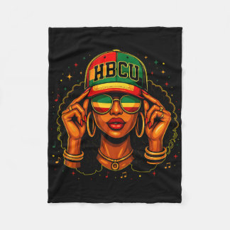 Schwarzer Geschichtsmonat Hbcu Schwarze Afro Gebil Fleecedecke