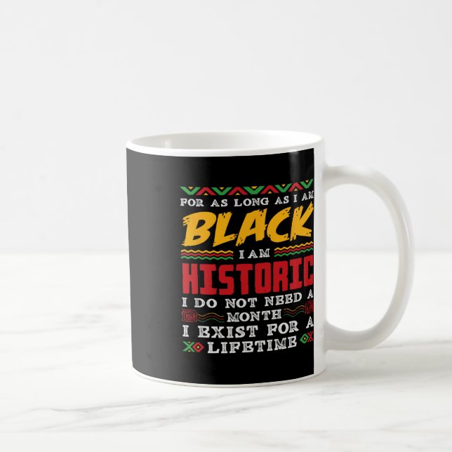 Schwarzer Geschichtsmonat Ich bin schwarz historis Kaffeetasse (Rechts)