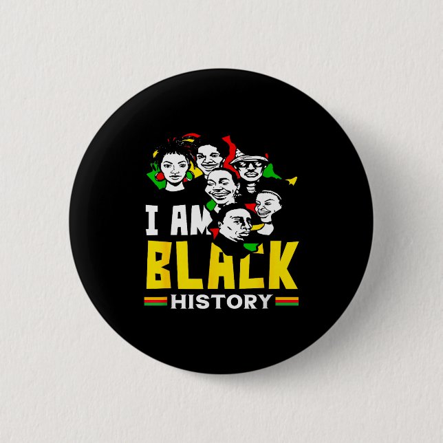 Schwarzer Geschichtsmonat Ich bin schwarze Geschic Button (Vorderseite)