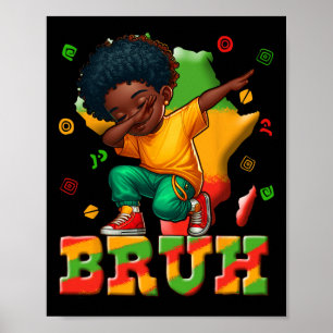 Schwarzer Geschichtsmonat Jungen Dabbing Junge Män Poster