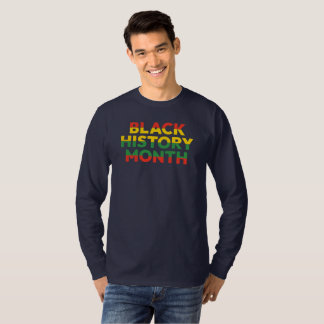 Schwarzer-Geschichtsmonat-Langarm-T-Shirt T-Shirt