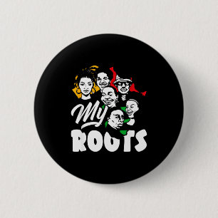 Schwarzer Geschichtsmonat Meine Wurzeln Afroamerik Button