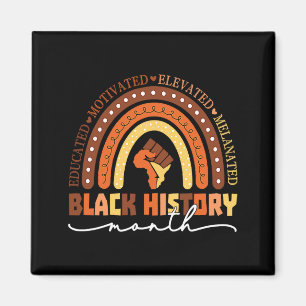 Schwarzer Geschichtsmonat Melanin Gebildet Motivie Magnet