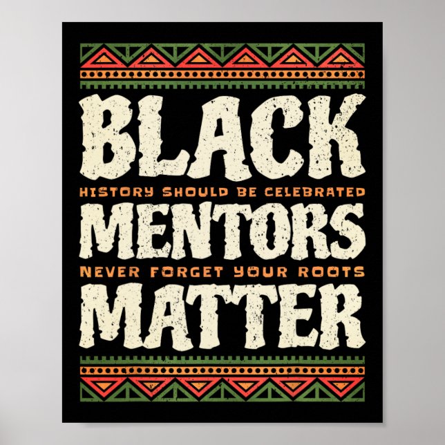 Schwarzer Geschichtsmonat Mentoren Problem Afroame Poster (Vorne)
