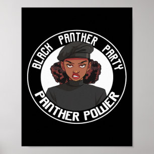 Schwarzer Geschichtsmonat Panther Partei Logo Afro Poster