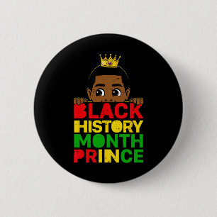 Schwarzer Geschichtsmonat Prinz Afrikanischer Mela Button