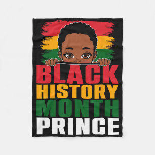 Schwarzer Geschichtsmonat Prinz Little Melanin Afr Fleecedecke