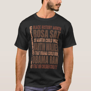 Schwarzer Geschichtsmonat Rosa saß, damit Martin g T-Shirt