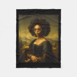 Schwarzer Geschichtsmonat Schwarze Mona Lisa Afroa Fleecedecke