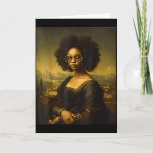 Schwarzer Geschichtsmonat Schwarze Mona Lisa Afroa Karte
