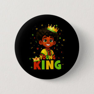 Schwarzer Geschichtsmonat Schwarzer Junger König A Button