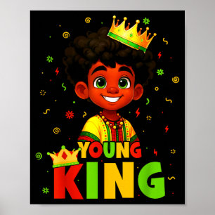 Schwarzer Geschichtsmonat Schwarzer Junger König A Poster