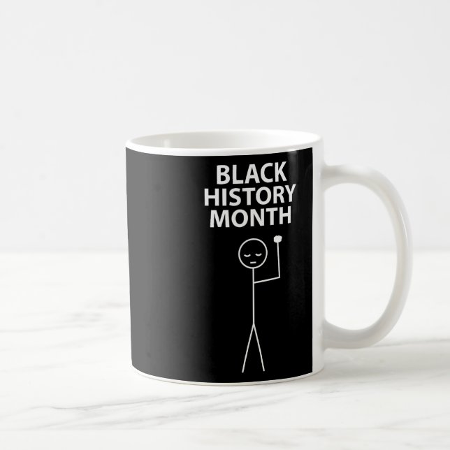 Schwarzer-Geschichtsmonat-Stick-Figur-Stickman-erh Kaffeetasse (Rechts)