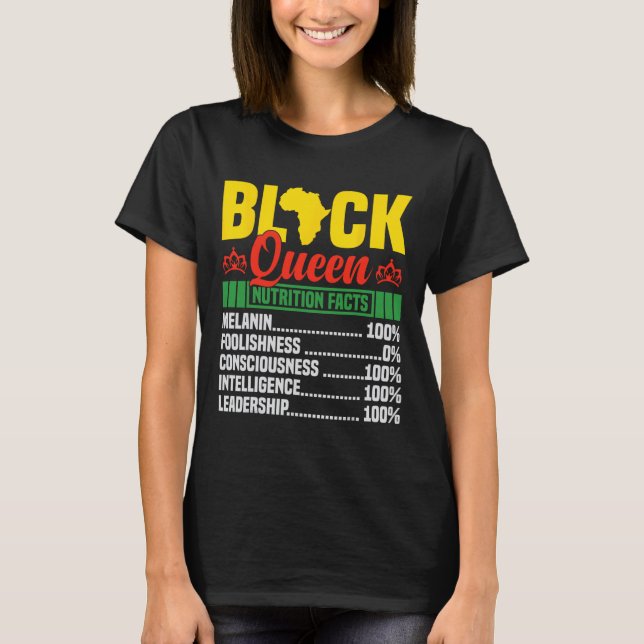 Schwarzer Geschichtsmonat T-Shirt Schwarz Afroamer (Vorderseite)