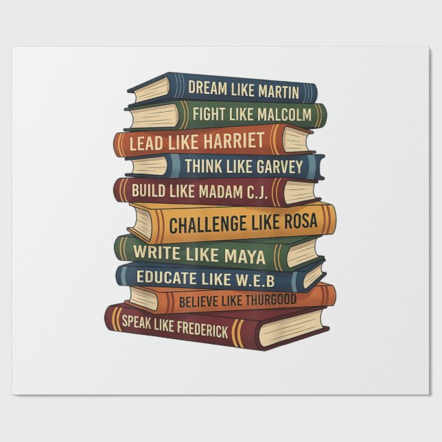 Schwarzer Geschichtsmonat Traum Geschenkpapier (Flach)