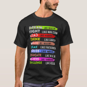 Schwarzer Geschichtsmonat Träume wie Martin Afrika T-Shirt