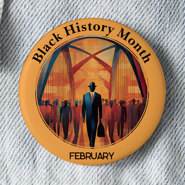 Schwarzer Geschichtsmonats-Brückenüberquerung Pinb Button (Von Creator hochgeladen)