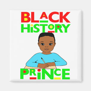 Schwarzer Geschichtsprinz Melanin Junge Sohn Bruh Magnet