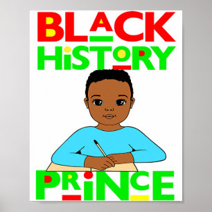 Schwarzer Geschichtsprinz Melanin Junge Sohn Bruh  Poster