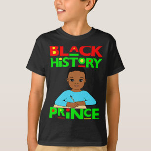 Schwarzer Geschichtsprinz Melanin Junge Sohn Bruh  T-Shirt