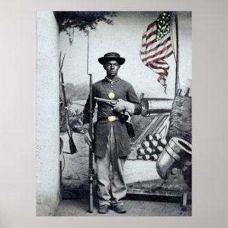 Schwarzer Gewerkschaft Soldat, 1860er Poster