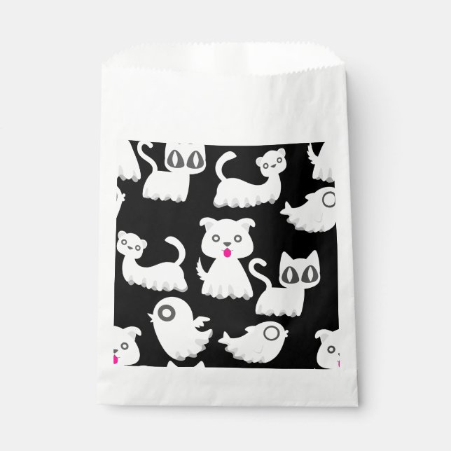 Schwarzer Ghost-Geisterhund Geschenktütchen (Vorderseite)