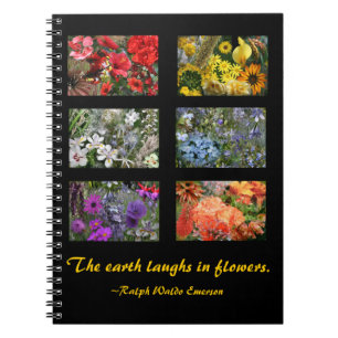 Schwarzer Glasfenstergarten Notizblock