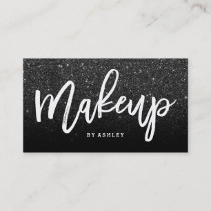 Schwarzer Glitter des Make-upkünstler Visitenkarte