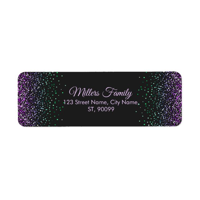 Schwarzer Glitzer Akzent (Vorne)