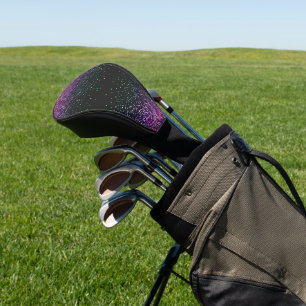 Schwarzer Glitzer Akzent Golf Headcover