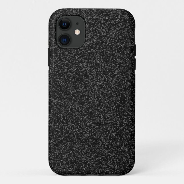 Schwarzer Glitzer Case-Mate iPhone Hülle (Rückseite)