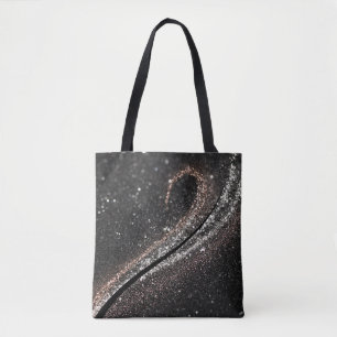 Schwarzer Glitzer Chic Modernes Elegantes