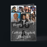 Schwarzer Glitzer Foto Collage Happy Geburtstag Karte<br><div class="desc">Diese coole und niedliche Geburtstagskarte ist perfekt für Freunde oder Familienmitglieder. Es verfügt über acht individuell anpassbare Fotografien mit einem Monogramm-Namen und das Zitat "Happy Birthday", auf einem schwarzen "30" (das in jedes Alter geändert werden kann) auf einem Imitat gedruckt funkelnd schwarz-grauen Glitzer ombre Hintergrund. Es ist modern, mädchenhaft, glamourös,...</div>