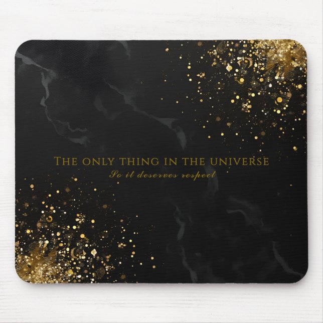 Schwarzer Glitzer Mousepad (Vorne)