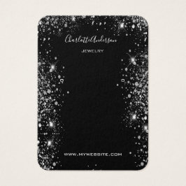 Schwarzer Glitzer Ohrringe Schmuck-Foto-Display-Ka