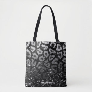 Schwarzer Glitzer und Leopard