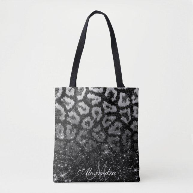 Schwarzer Glitzer und Leopard (Vorderseite)