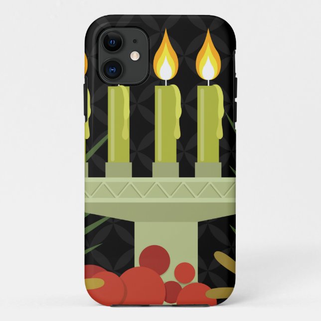 Schwarzer glücklicher Kwanzaa Case-Mate iPhone Hülle (Rückseite)