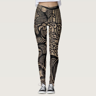 Schwarzer Goldfisch Leggings