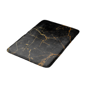 Schwarzer Goldmarmor Badematte