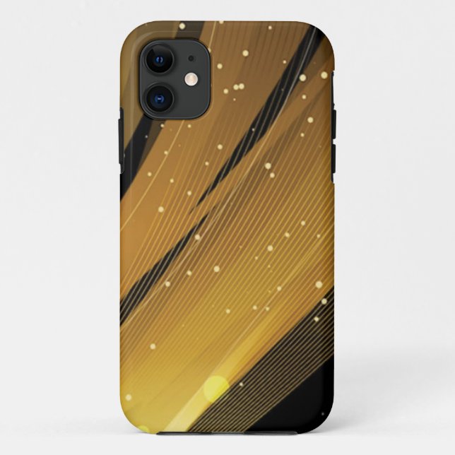 Schwarzer Goldmarmor Case-Mate Tough Apple iPhone Hülle (Rückseite)