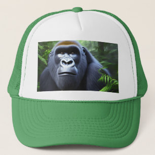 Schwarzer Gorilla im Dschungel, Truckerkappe