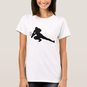 Schwarzer Grabungs-Silhouette-T - Shirt