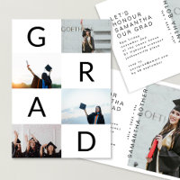 Schwarzer GRAD Text Weiße BLOCKS MULTI-Foto