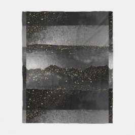 Schwarzer Gradient kosmischer Sternraum Fleecedecke