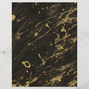 Schwarzer Granit Marmor Gold Veins 3 Scrapbook Pap