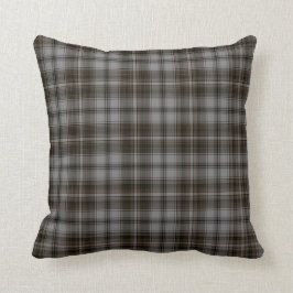 Schwarzer grauer BrownTartan kariert Kissen