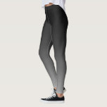 Schwarzer Grauer Ombre Gradient Leggings<br><div class="desc">Gradiente Leggings durch Leonbienz.</div>