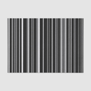 Schwarzer, grauer, weißer Barcode-Streifen Seidenpapier