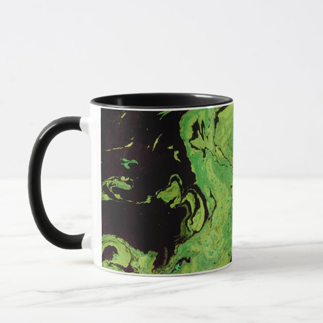 Schwarzer grüner Marmor Tasse (Links)